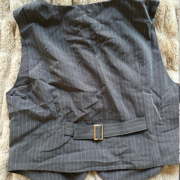 NWT Dissh Diego Grey Pinstripe Vest - Picture 6 of 6